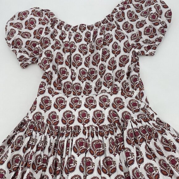 J. Crew Size 6 Drop Waist Cotton Poplin Mini Dress Bouquet Block Print BR444 - Picture 15 of 15